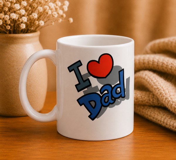 Чашка "I Love Dad"з сердечком