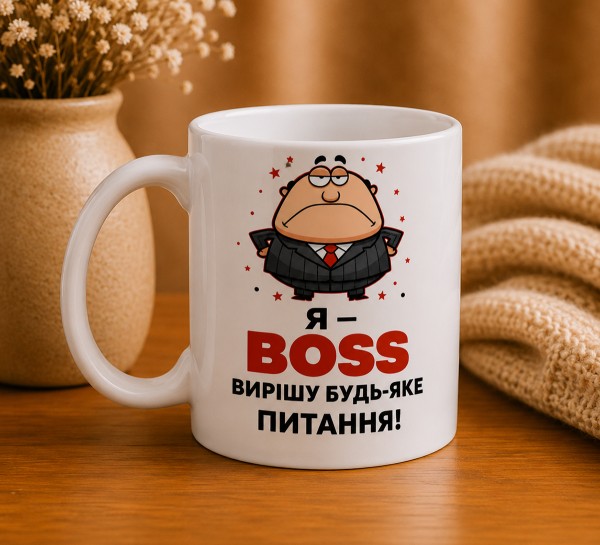 Чашка "Я – BOSS, вирішу будь-яке питання"