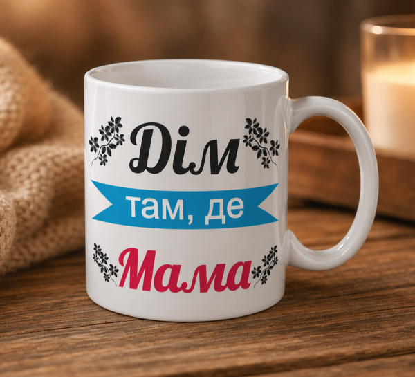 Чашка "Дім там, де Мама" Чашка "Дім там, де Мама"