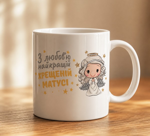 Чашка "З любов’ю найкращій хрещеній матусі"від похресниці Чашка "З любов’ю найкращій хрещеній матусі"від похресниці