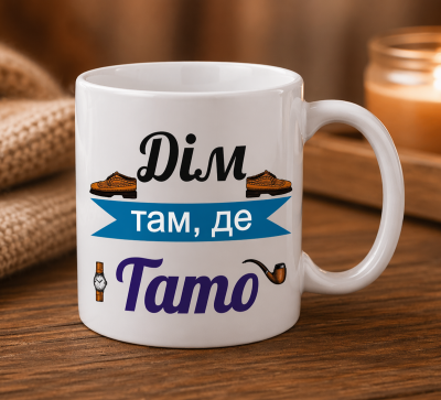 Чашка "Дім там, де тато"