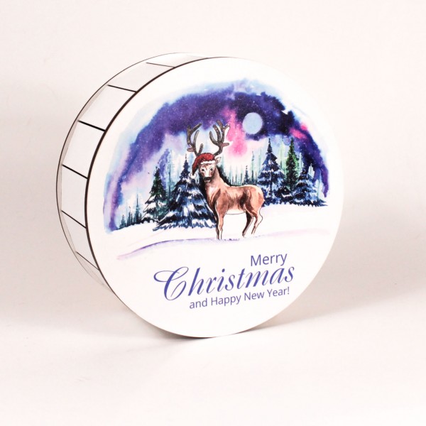 Коробка кругла "Merry Christmas"