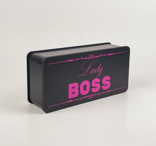 Коробка  прямокутна чорна "Lady Boss" 4