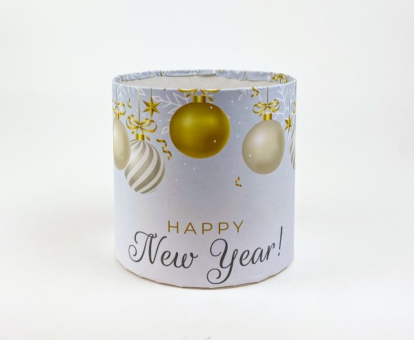 Коробка кругла 15х15"Happy New Year" 