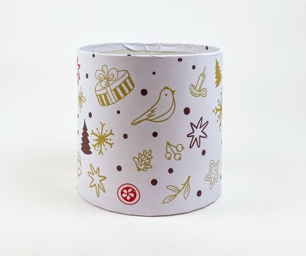 Коробка кругла 15х15"Новорічна"