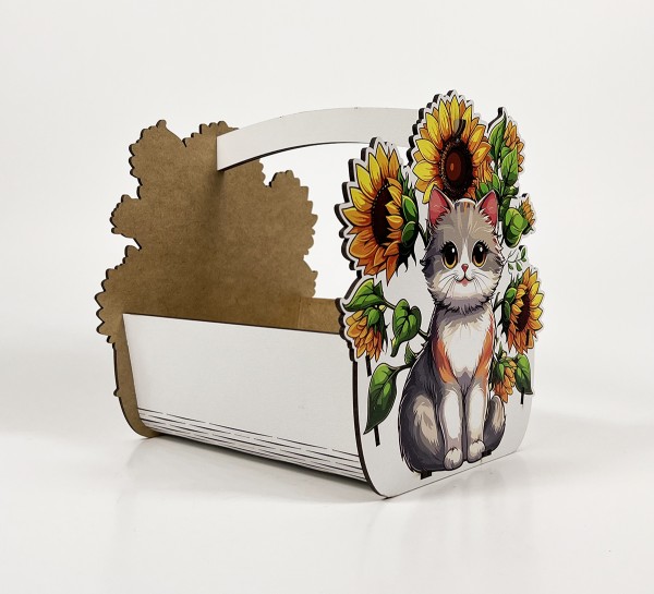 Кошик "Кошеня в соняшниках" Кошик "Кошеня в соняшниках"