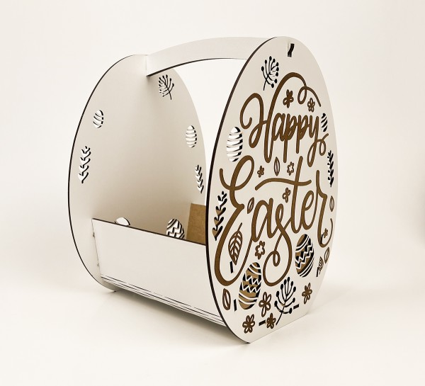 Великодній кошик "Happy Easter" з гравіюванням великий