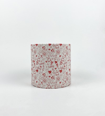 Коробка кругла 15х15 "Love " малюнки