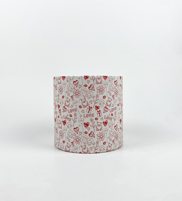 Коробка кругла 15х15 "Love " малюнки