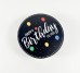 Коробка чорна кругла "Happy Birthday to You"