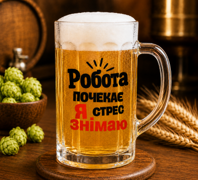  Кухоль "Робота почекає, я стрес знімаю"500 мл