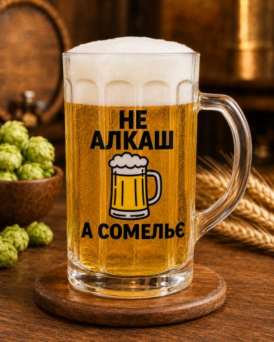 Кухоль "Не алкаш, а сомельє" 500 мл