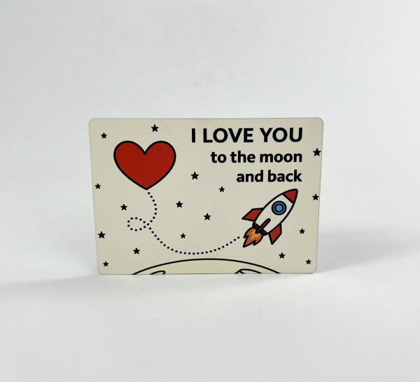 Паперова листівка "I LOVE YOU to the moon and back"(в упаковці 3 шт) Паперова листівка "I LOVE YOU to the moon and back"(в упаковці 3 шт)