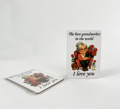 Паперова листівка "The best grandmother in the world. I love you"(в упаковці 3 шт)