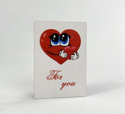 Паперова листівка "For you"серце(в упаковці 3 шт)
