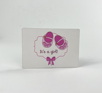 Паперова листівка "It`s a girl"(в упаковці 3 шт) Паперова листівка "It`s a girl"(в упаковці 3 шт)