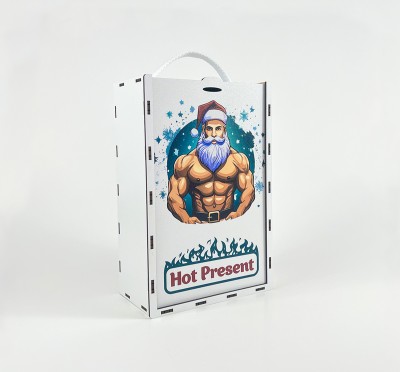Коробка-пенал з висувною кришкою "Hot Present" вертикальна середня