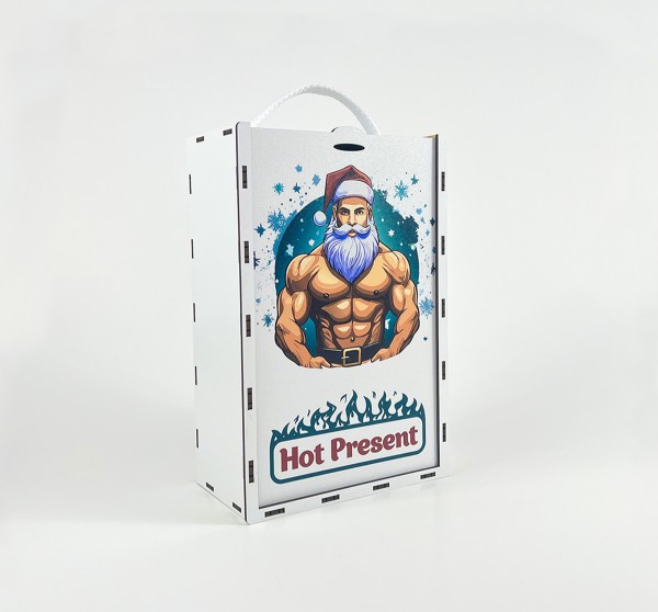Коробка-пенал з висувною кришкою "Hot Present" вертикальна середня