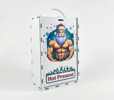 Коробка-пенал з висувною кришкою "Hot Present" вертикальна велика 