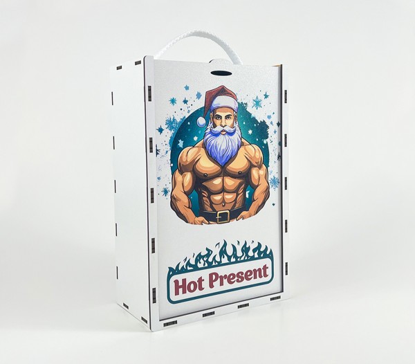 Коробка-пенал з висувною кришкою "Hot Present" вертикальна велика 