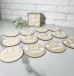 Круглі таблички з дерева для фотосесії новонароджених "My first year " Круглі таблички з дерева для фотосесії новонароджених "My first year "