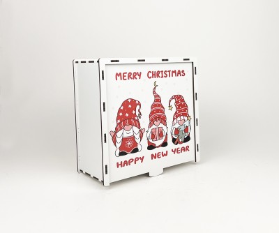 Коробка квадратна на засув " Merry Christmas " 2