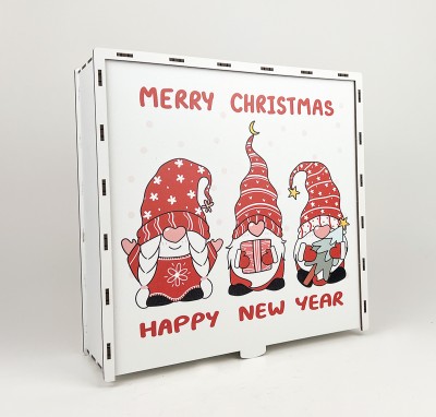 Коробка квадратна на засув " Merry Christmas " 4 Коробка квадратна на засув " Merry Christmas " 4