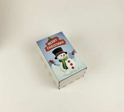 Коробка "Marry Christmas" зі сніговиком 1