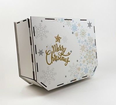 Скринька "Merry Christmas" біла велика