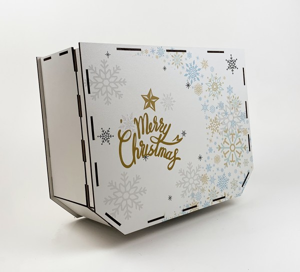 Скринька "Merry Christmas" біла велика