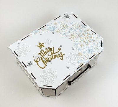 Скринька "Merry Christmas" біла велика