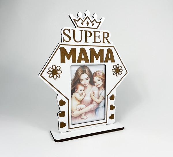 Фоторамка "Super Мама"з гравіюванням Фоторамка "Super Мама"з гравіюванням