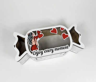 Коробка у формі цукерки "Enjoy every moment " Коробка у формі цукерки "Enjoy every moment "