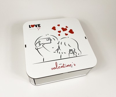 Коробка квадратна "Love you "