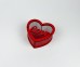 Коробка червона  серце "Love " з прозорою кришкою 1