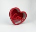 Набір коробок серце "Love "з прозорою кришкою червоний 