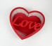 Коробка червона серце "Love " з прозорою кришкою 4 Коробка червона серце "Love " з прозорою кришкою 4