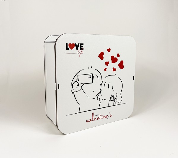 Коробка квадратна "Love you "