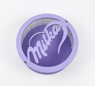 Коробка "Milka" з прозорою кришкою фіолетова