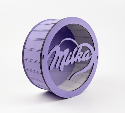 Коробка "Milka" з прозорою кришкою фіолетова