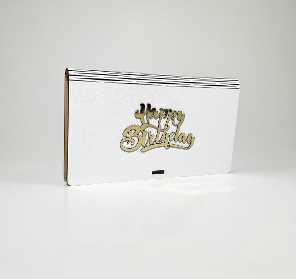 Конверт "Happy birthday " золото Конверт "Happy birthday " золото