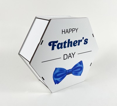 Коробка шестикутна "Father’s Day" з метеликом