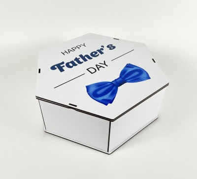 Коробка шестикутна "Father’s Day" з метеликом