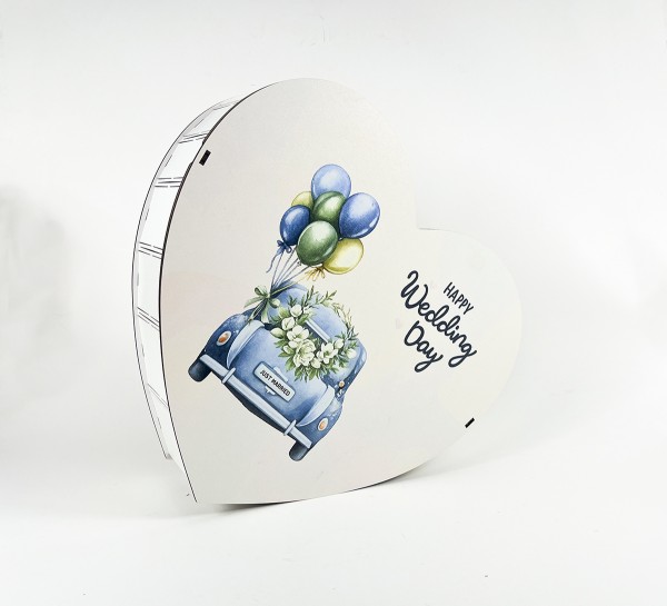 Коробка серце  "Happy wedding day" 4