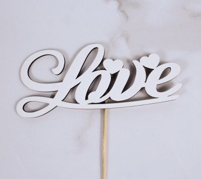 Топпер "Love" 16х6 см.