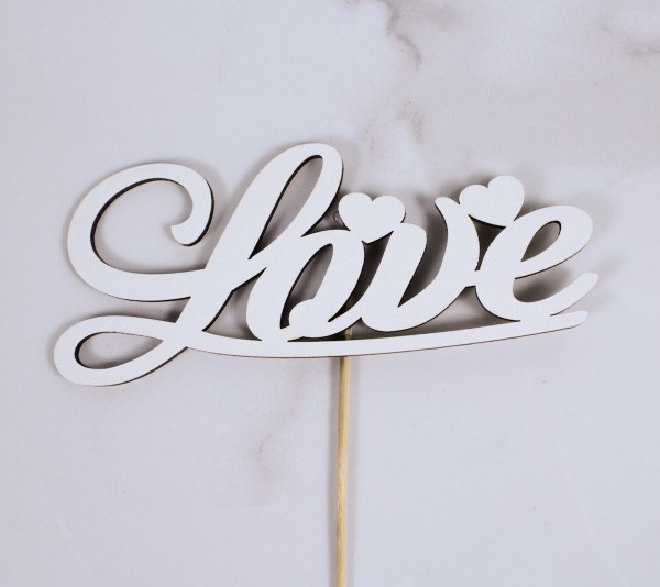 Топпер "Love" 16х6 см.