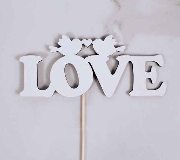 Топпер "Love" 16х7 см.
