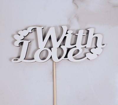 Топпер "With Love" 16х6 см.