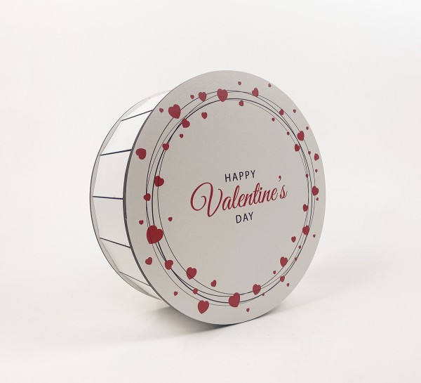 Коробочка кругла "Happy Valentine`s day " серця Коробочка кругла "Happy Valentine`s day " серця