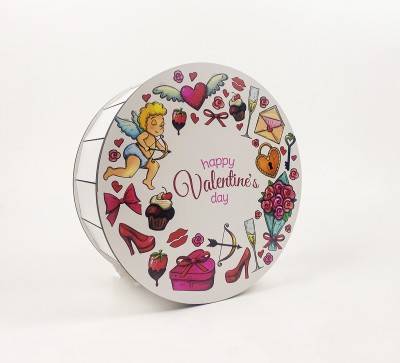 Коробочка кругла "Happy Valentine`s day " Коробочка кругла "Happy Valentine`s day "